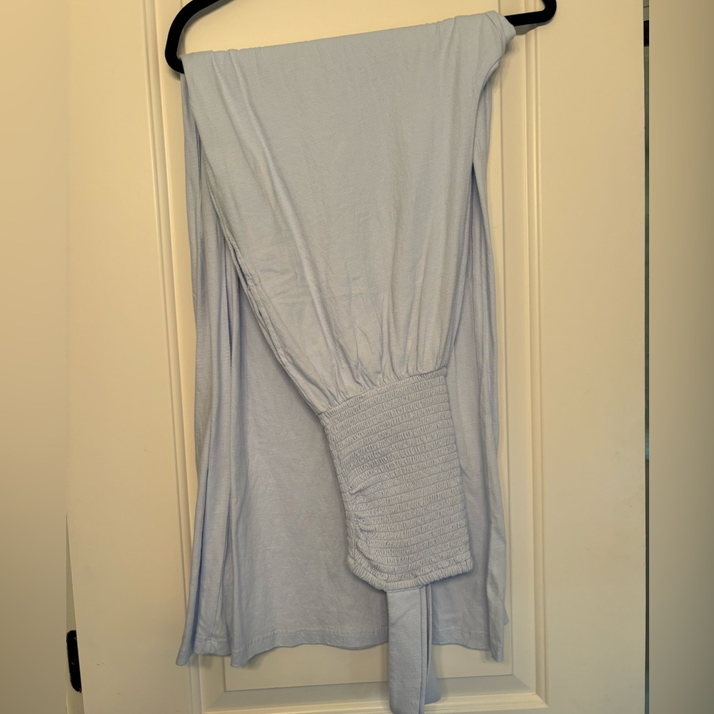 Light blue wide leg jumpsuit